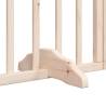 Foldable Dog Gate with Door - 450 cm Poplar Wood