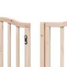 Foldable Dog Gate with Door - 450 cm Poplar Wood