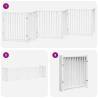 Dog Gate with Door - Foldable 6 Panels, 480 cm White