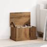 Artisan Oak Storage Box - 30x50x28 cm Engineered Wood