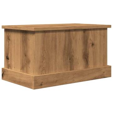 Artisan Oak Storage Box - 30x50x28 cm Engineered Wood