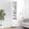 Highboard White 34.5x34x180 cm Engineered Wood Colour white Quantity in Package 1 Model 2 drawers 2 shelves 