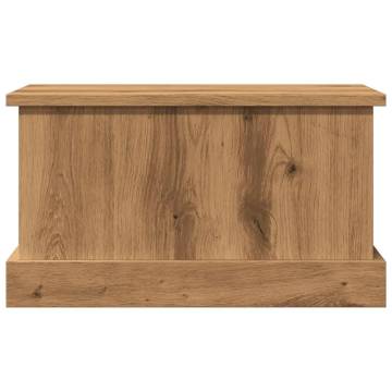 Artisan Oak Storage Box - 30x50x28 cm Engineered Wood