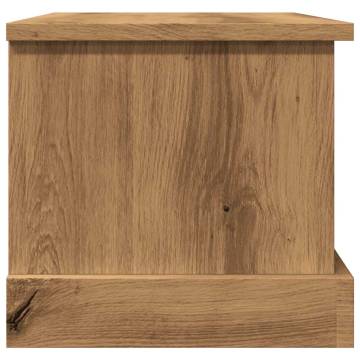 Artisan Oak Storage Box - 30x50x28 cm Engineered Wood