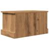 Artisan Oak Storage Box - 30x50x28 cm Engineered Wood