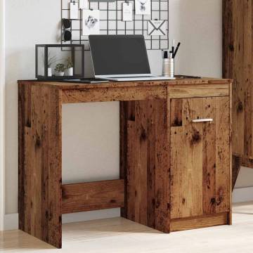 Elegant Old Wood Desk 100x50 cm - Durable & Stylish