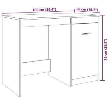 Elegant Old Wood Desk 100x50 cm - Durable & Stylish