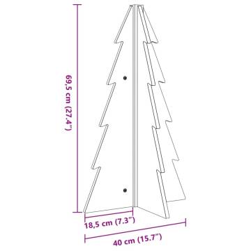 Wooden Christmas Tree 69.5 cm | Unique Pine Decoration