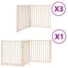 Foldable Dog Gate with Door - 10 Panels, 800 cm Poplar Wood