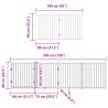 Foldable Dog Gate with Door - 10 Panels, 800 cm Poplar Wood