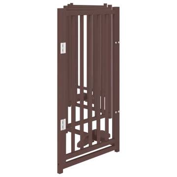 Dog Gate with Door - Foldable 6 Panels Brown Oak 300 cm