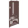 Dog Gate with Door - Foldable 6 Panels Brown Oak 300 cm