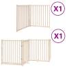 Dog Gate with Door - Foldable 6 Panels 480 cm - Poplar Wood