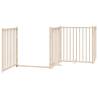 Dog Gate with Door - Foldable 6 Panels 480 cm - Poplar Wood