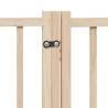 Dog Gate with Door - Foldable 6 Panels 480 cm - Poplar Wood