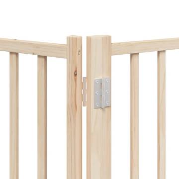 Dog Gate with Door - Foldable 6 Panels 480 cm - Poplar Wood