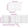 Dog Gate with Door - Foldable 6 Panels 480 cm - Poplar Wood