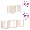 Foldable Dog Gate with Door - 15 Panels in Poplar Wood | Hipo Market