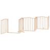 Foldable Dog Gate with Door - 15 Panels in Poplar Wood | Hipo Market