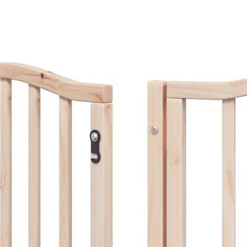 Foldable Dog Gate with Door - 15 Panels in Poplar Wood | Hipo Market