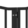 Dog Gate with Door - Foldable 12 Panels 600 cm Black Wood