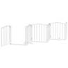 Foldable Dog Gate with Door - 15 Panels | Poplar Wood White