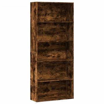 Book Cabinet Smoked Oak 80x30 cm - Stylish Storage Solution