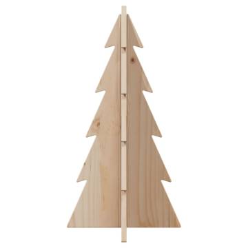 Wooden Christmas Tree for Decoration - 59.5 cm Solid Wood Pine