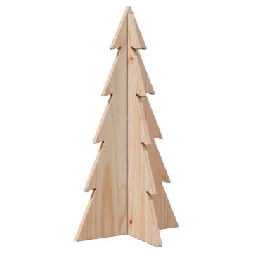 Wooden Christmas Tree for Decoration - 59.5 cm Solid Wood Pine