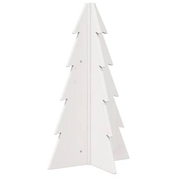 Wooden Christmas Tree Decoration - White 69.5 cm Solid Pine