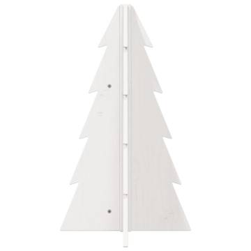 Wooden Christmas Tree Decoration - White 69.5 cm Solid Pine