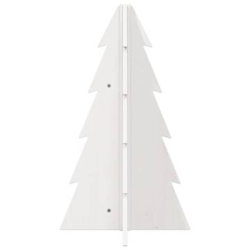 Wooden Christmas Tree Decoration - White 69.5 cm Solid Pine