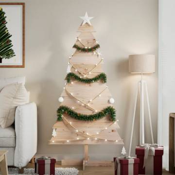 Wooden Christmas Tree - 150 cm Solid Pine for Festive Decor