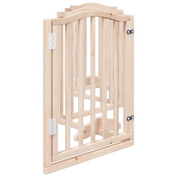 Foldable Dog Gate with Door - 300 cm Poplar Wood | HipoMarket