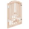 Foldable Dog Gate with Door - 300 cm Poplar Wood | HipoMarket