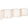 Foldable Dog Gate with Door - 300 cm Poplar Wood | HipoMarket