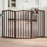  Dog Gate Foldable 3 Panels Brown Oak 150 cm Poplar Wood Colour brown oak Size 50 x 90 x 2 cm Quantity in Package 3 