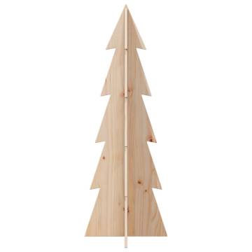 Wooden Christmas Tree for Decoration - 112 cm Solid Pine