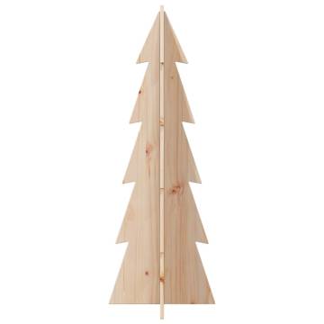 Wooden Christmas Tree for Decoration - 112 cm Solid Pine