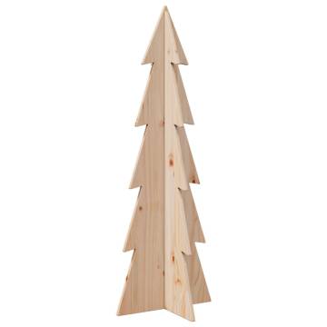 Wooden Christmas Tree for Decoration - 112 cm Solid Pine