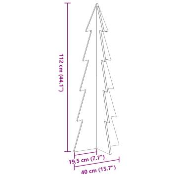 Wooden Christmas Tree for Decoration - 112 cm Solid Pine