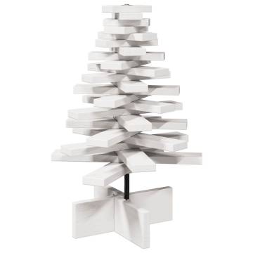 Wooden Christmas Tree 60 cm - White Solid Pine Decoration