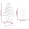 Wooden Christmas Tree 60 cm - White Solid Pine Decoration