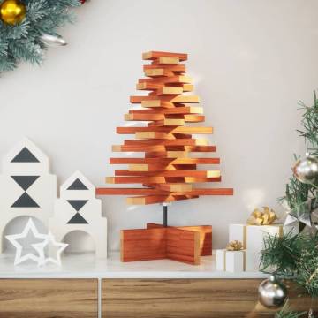 Wooden Christmas Tree Decoration - Wax Brown 60 cm | HipoMarket