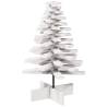 Wooden Christmas Tree Decoration - White 80cm Solid Wood Pine