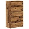 Stylish Old Wood Drawer Cabinet - 60x36x103 cm | HipoMarket