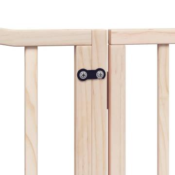 Foldable Dog Gate with Door - 320 cm Poplar Wood | Hipo Market