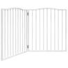 Foldable Dog Gate - 2 Panels White 160cm | Durable Poplar Wood