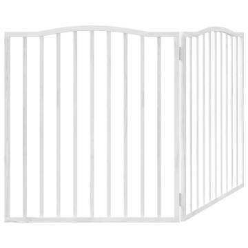 Foldable Dog Gate - 2 Panels White 160cm | Durable Poplar Wood