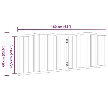 Foldable Dog Gate 2 Panels Black | Durable Poplar Wood | HipoMarket